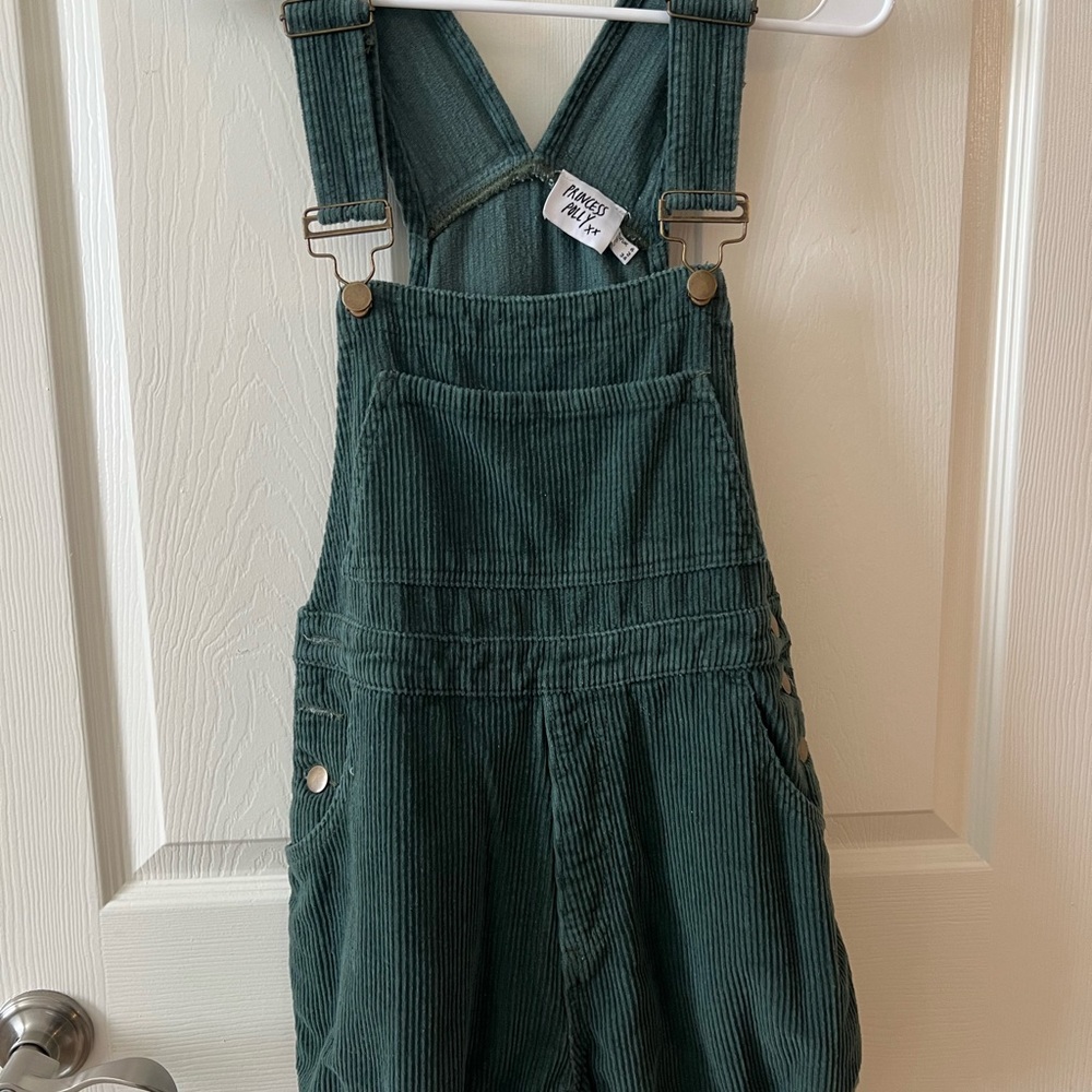 Princess Polly Green Corduroy Overalls